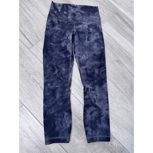 Lululemon Align Tie Dye Leggings High Rise Cropped Women's Size 4 Blue Gray